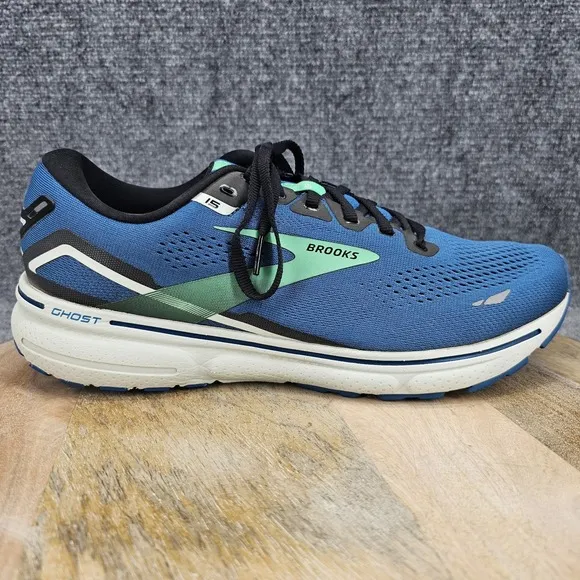 Brooks Ghost 15 Mens Size 12 Blue Ahtletic Low Top Running Shoes 1103931D462