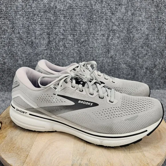 Brooks Ghost 15 Mens Size 13 Gray Ahtletic Low Top Running Shoes 1103931D098