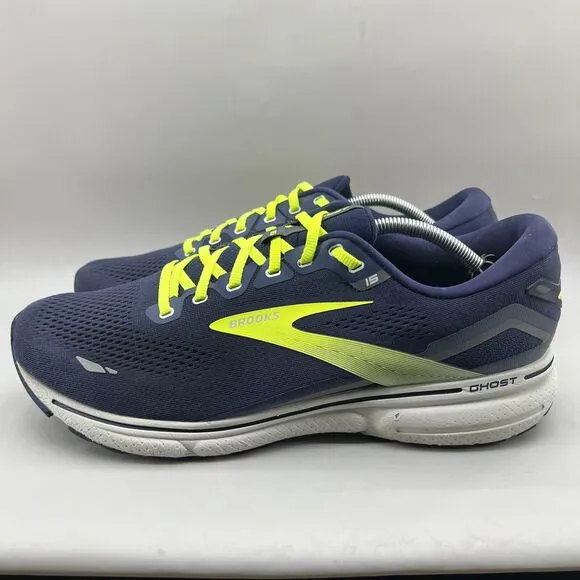 Brooks Ghost 15 Running Sneakers Men Size 13 EE Blue Green Comfort Low Top Shoes