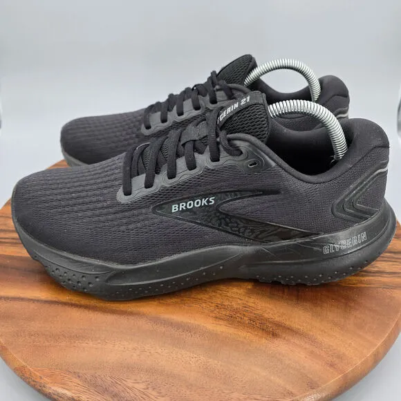 Brooks Glycerin 21 Shoes Men's 10.5 D Black Low Top Running Athletic Sneakers