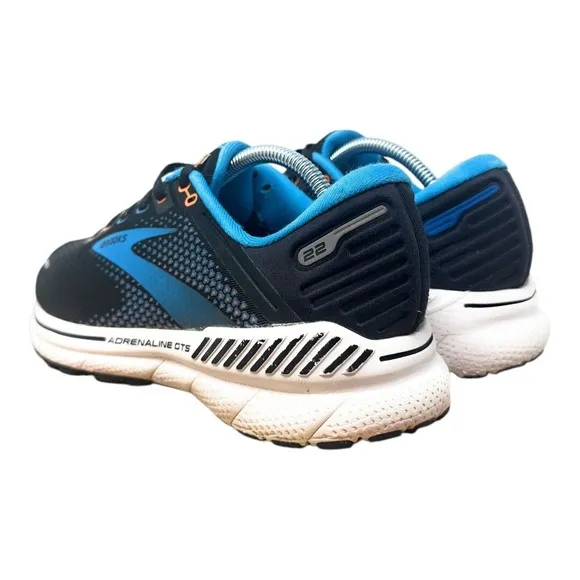 Brooks Mens Adrenaline GTS 22 Running Shoes 9 black Sneakers lace reflective