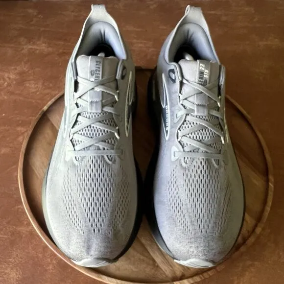 Brooks Mens Glycerin 22 Supportive Gray Road Running Shoes Sneakers Size 13 D
