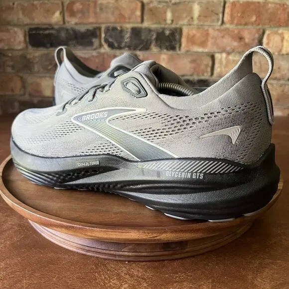 Brooks Mens Glycerin 22 Supportive Gray Road Running Shoes Sneakers Size 13 D