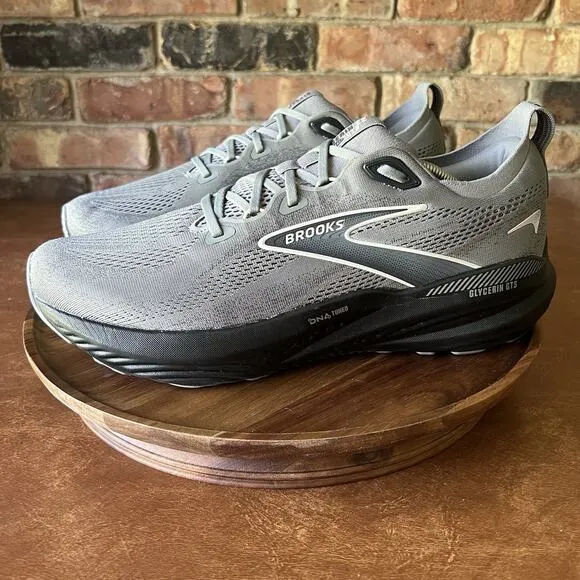 Brooks Mens Glycerin 22 Supportive Gray Road Running Shoes Sneakers Size 13 D