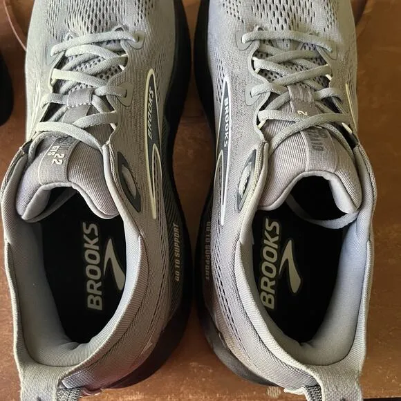 Brooks Mens Glycerin 22 Supportive Gray Road Running Shoes Sneakers Size 13 D