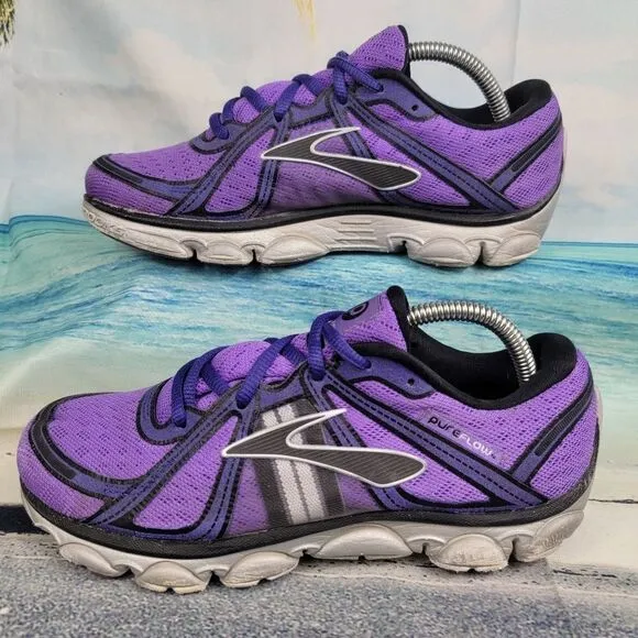 Brooks Pure Flow Purple Silver Running Shoes. Women's 7.5