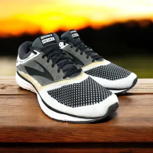 Brooks Revel Men's Sneaker Sz 11.5 Black White Knit Athletic Running 1102601D155