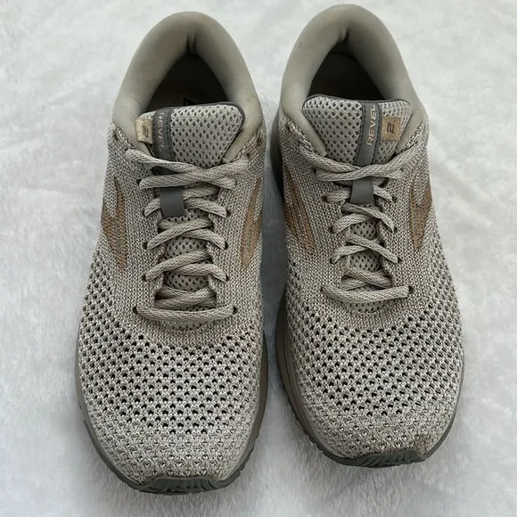 Brooks Women’s Metallic Gold Breathable Running Athletic Comfort Sneaker 9.5