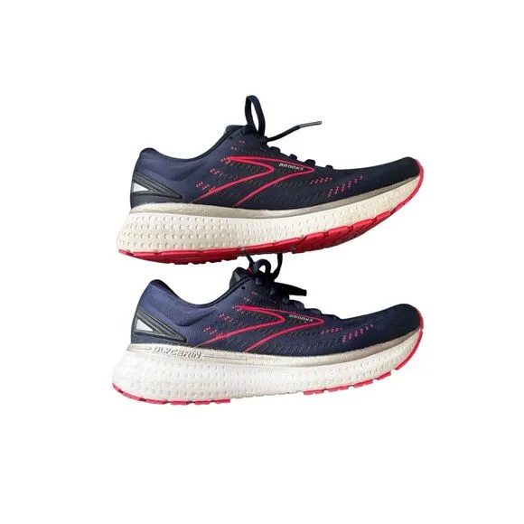 Brooks Womens Navy Blue Glycerin 15 Running Shoes Size 8