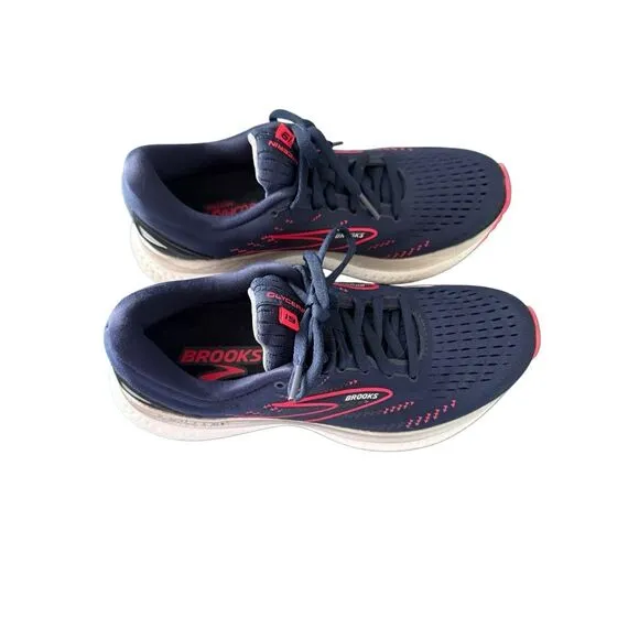 Brooks Womens Navy Blue Glycerin 15 Running Shoes Size 8