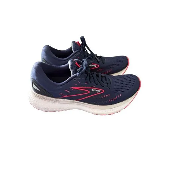 Brooks Womens Navy Blue Glycerin 15 Running Shoes Size 8