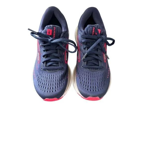 Brooks Womens Navy Blue Glycerin 15 Running Shoes Size 8