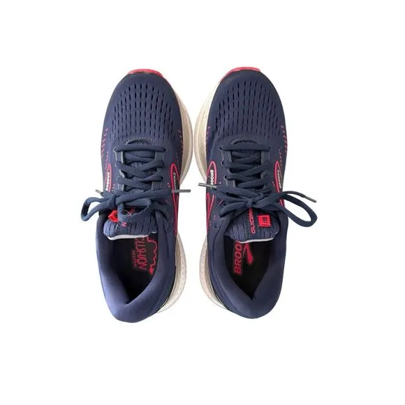 Brooks Womens Navy Blue Glycerin 15 Running Shoes Size 8