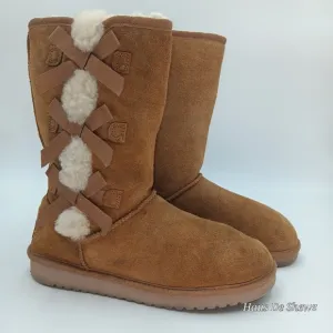 Brown Koolaburra Uggs with bows