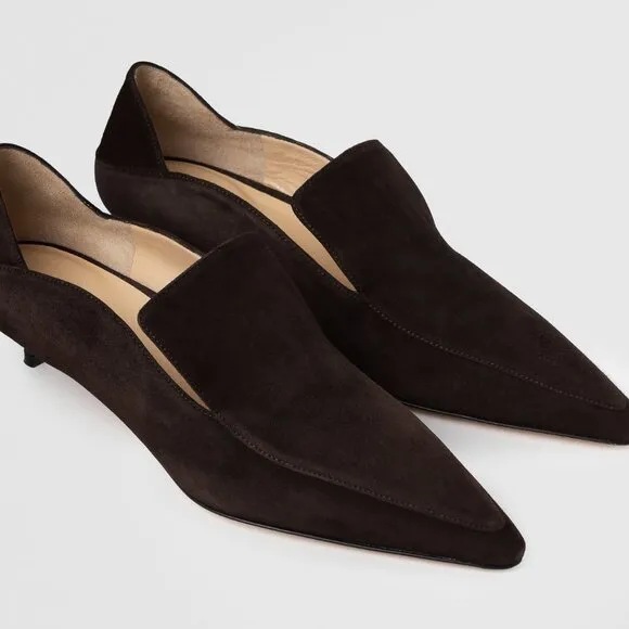 Brown Suede Heels – Comfortable 30mm Suede Shoes for Women, New in Box