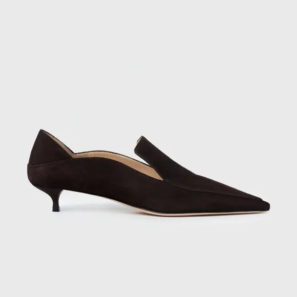 Brown Suede Heels – Comfortable 30mm Suede Shoes for Women, New in Box