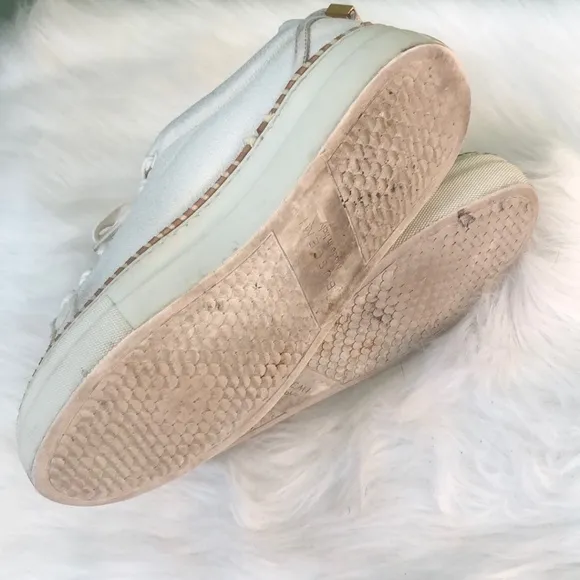 Buscemi Womens White Low Top Round Toe Lace Up Sneaker Shoes Size EU 38