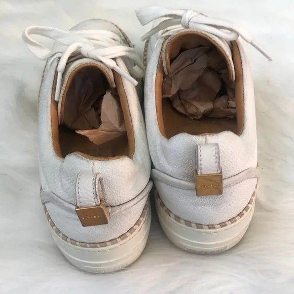 Buscemi Womens White Low Top Round Toe Lace Up Sneaker Shoes Size EU 38
