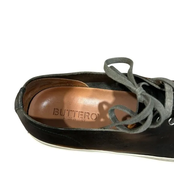 BUTTERO made in Italy leather low top shoes 43 sneakers