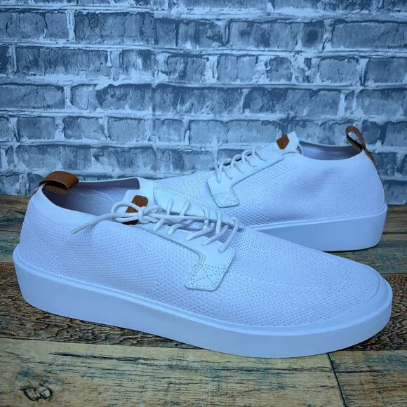 BYLT Lido Knit Shoes Sneakers Low Top Lace Up Comfort‎ White Mens Size 14 New