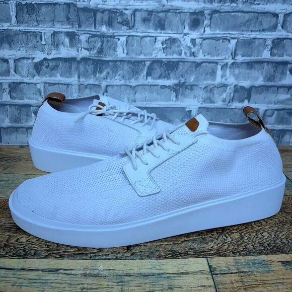 BYLT Lido Knit Shoes Sneakers Low Top Lace Up Comfort‎ White Mens Size 14 New