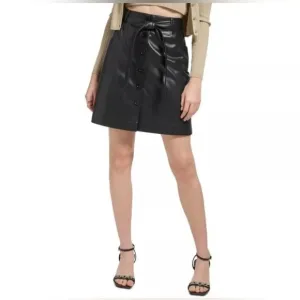 Calvin klein leather type women's skirt of woman size 6