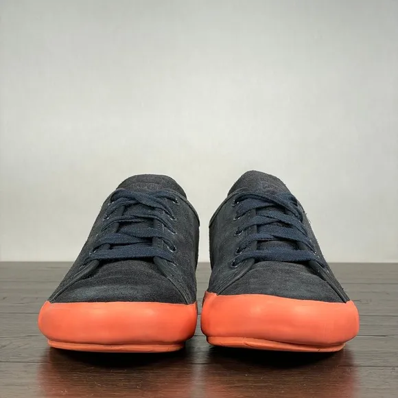 CAMPER Portol Sneakers Mens 41/8 Suede Low-Top Shoes Blue/Coral