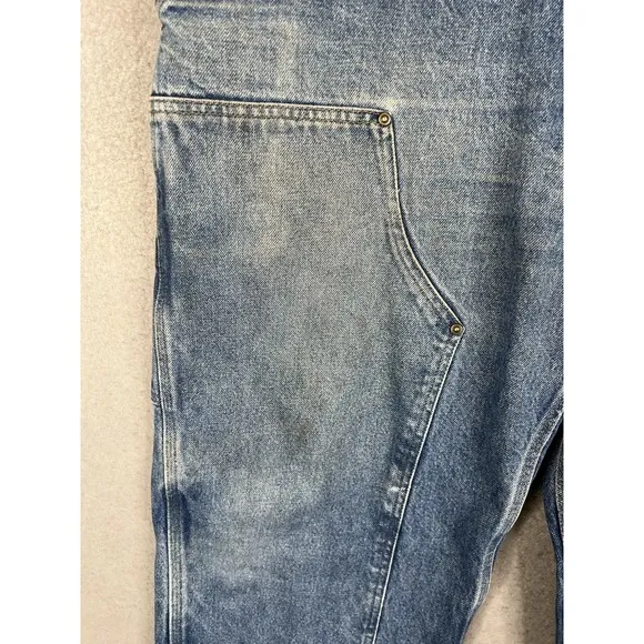 Carhartt B73 DST Double Knee Denim Pants 38x30 Distressed