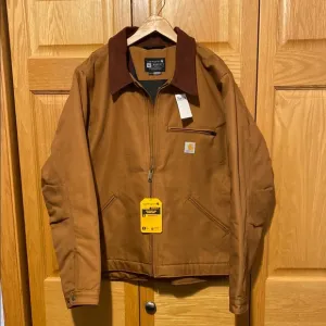 Carhartt Relaxed Fit Duck Blanket Lined Detroit Jacket Chore Coat New Mens