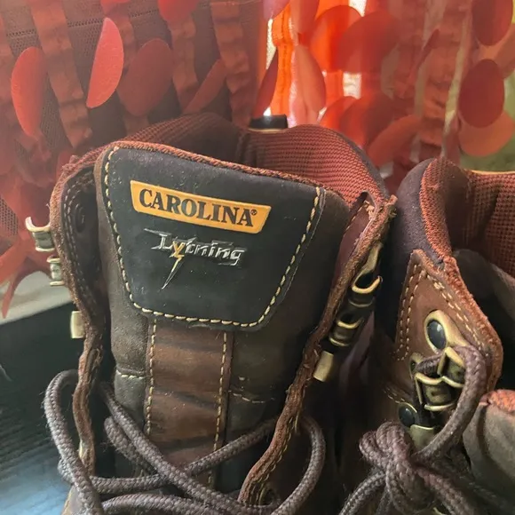 Carolina Lytning carbon toe waterproof brown leather work boots