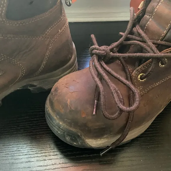 Carolina Lytning carbon toe waterproof brown leather work boots