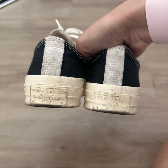 CDG Comme Des Garçons Black Converse Low Top Sneakers