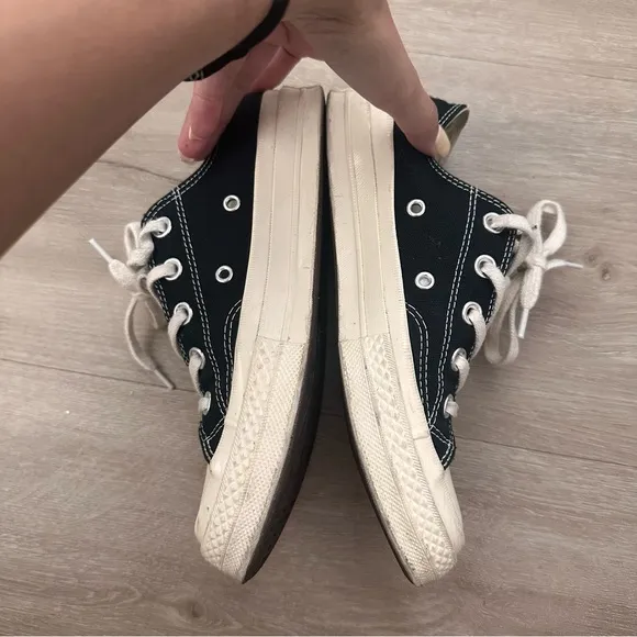 CDG Comme Des Garçons Black Converse Low Top Sneakers