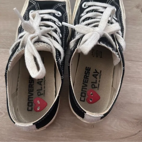 CDG Comme Des Garçons Black Converse Low Top Sneakers