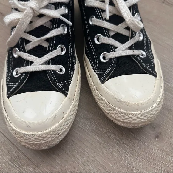 CDG Comme Des Garçons Black Converse Low Top Sneakers