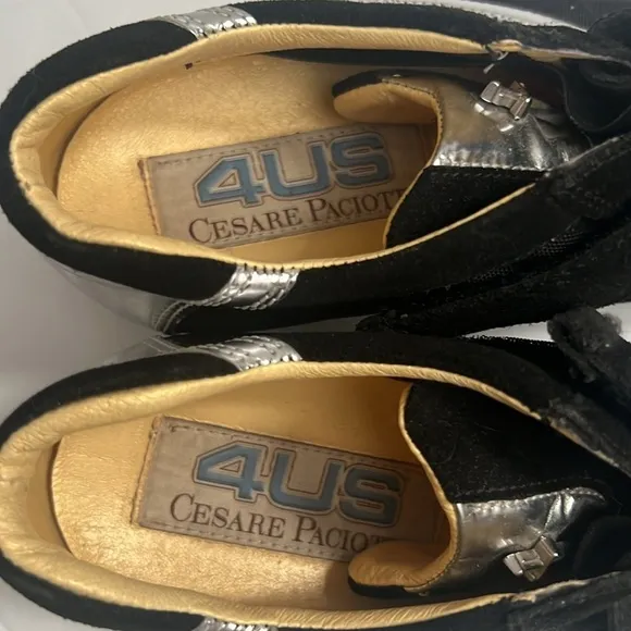 Cesare Paciotti 4US black and silver shoes