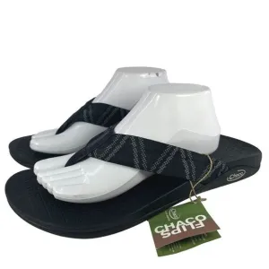 Chaco Flips Men's WAYPOINT CLOUD Shoes US 13 glitch Black Thong Sandals NWT