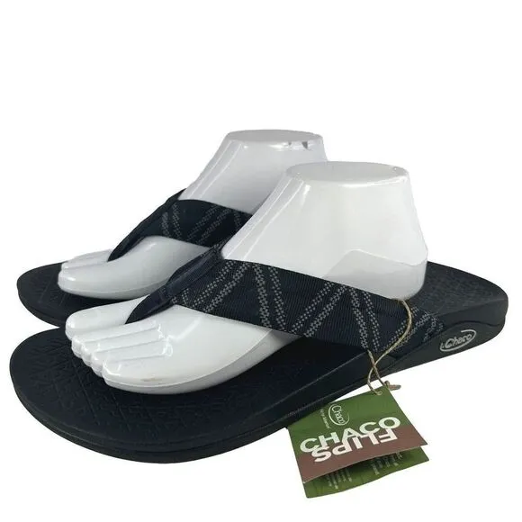 Chaco Flips Men's WAYPOINT CLOUD Shoes US 13 glitch Black Thong Sandals NWT