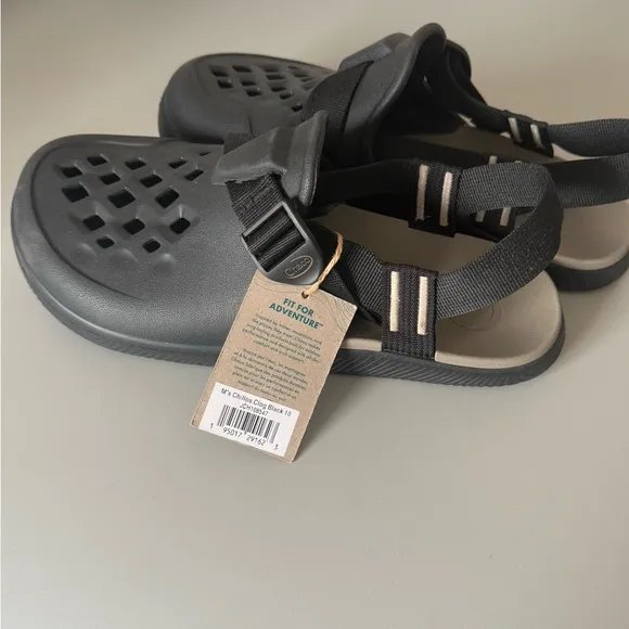 Chaco Men's Size 10 Chillos Clog Performance rubber comfort shoes black New