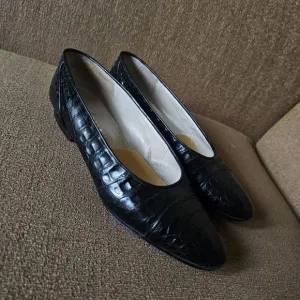 Chanel Vintage Alligator Pumps Size 37