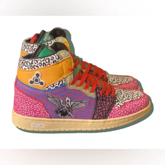 Chemical Baby High Top Limited Edition Sneakers Released in 2022 colorful Size 7