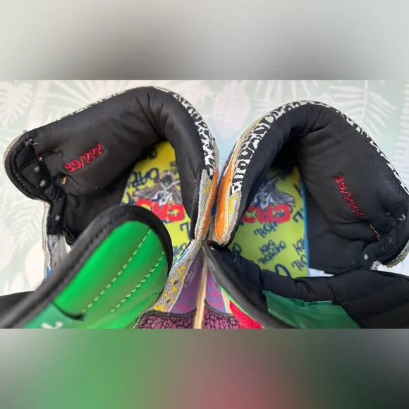 Chemical Baby High Top Limited Edition Sneakers Released in 2022 colorful Size 7