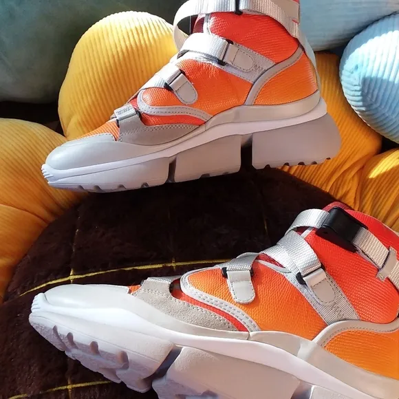 Chloe Napa Sonnie High Top Sneaker 6/36