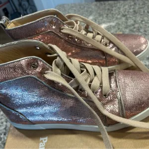 Christian Louboutin - Bip Bip Orlato Flat Paill Sirene Hi-Top Womens Shoes 8.5
