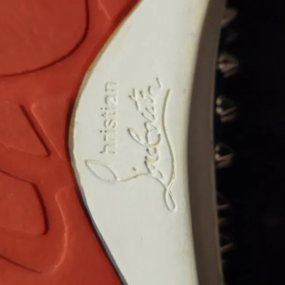 Christian Louboutin Red Bottom Denim High Top Sneakers Size 8.5 - 9