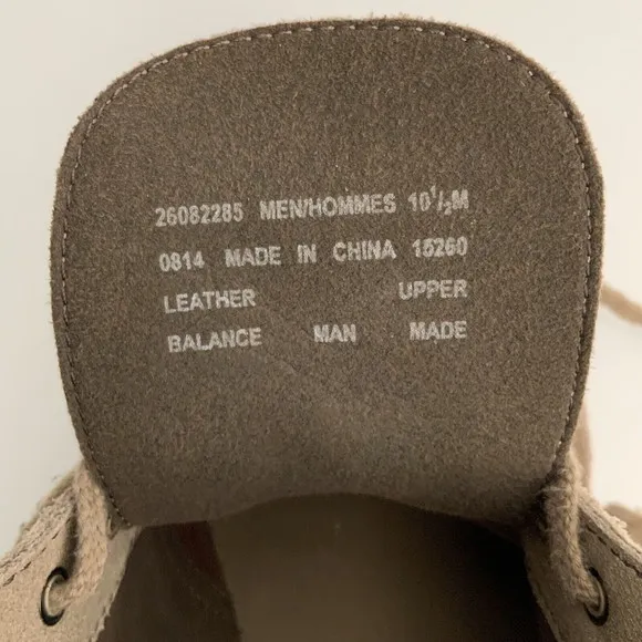 Clarks Boots Men Size 10.5M Tan Leather Lace-up Shoes