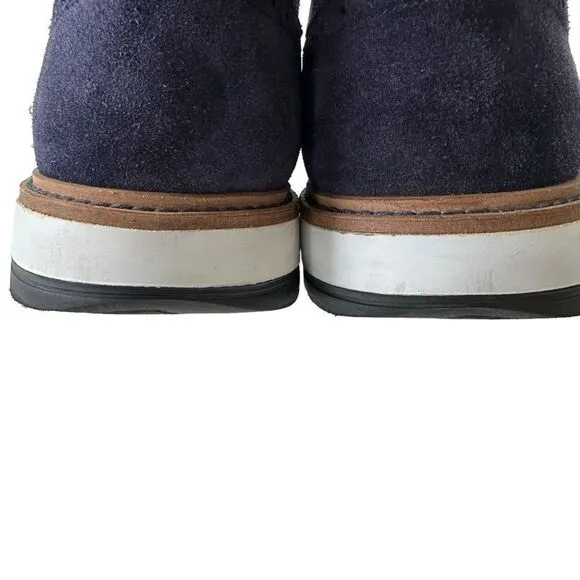 Clarks Chantry Men's Wing Tip Leather Lace Up Casual Comfort Blue Shoes, 7.5