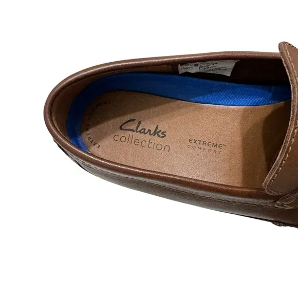 Clarks Collection Mens Markman Way Shoes Size 10 Loafers Leather