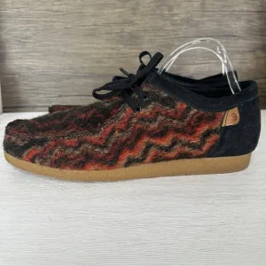 Clarks Collection Shoes Mens 12 M Aztec Tribal Wool Suede Wallabee Comfort Boho
