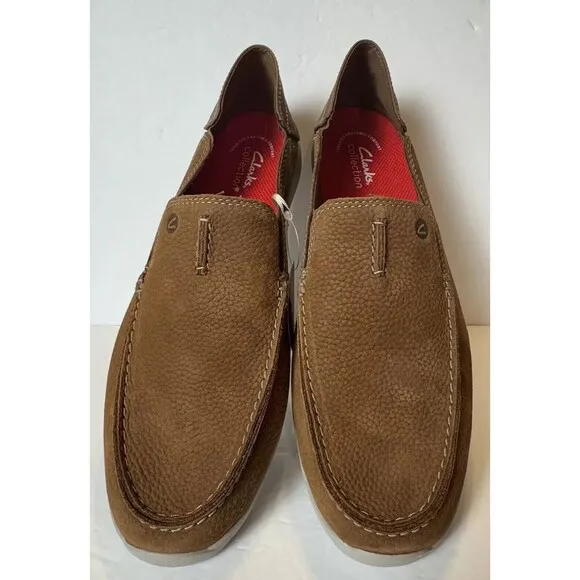 Clarks Gorwin Step Mens 11.5M Sneaker Moc Toe Tan Nubuck Leather 61572527 Loafer